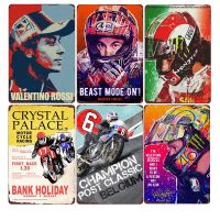 Motorcycle Rider Classic Sports Racing Tin Sign Vintage Metal Poster Decor Man Cave Garage Wall Signs Art Plaques Tin Plate Sign