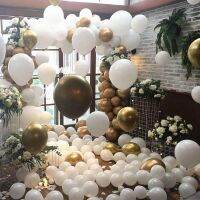 White metal gold 10 12 18 16 party room balloon decoration