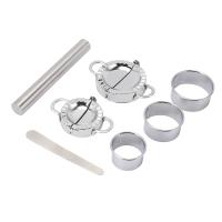 Dumplings Maker,7 Pack Stainless Steel Easy Pie Ravioli Empanadas Press Mold,Pierogi Cutter Wrappers Pastry Making Tools