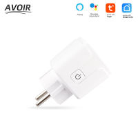 Avoir Tuya Wall Smart Plug EU Standard Smart Life ซ็อกเก็ตที่เชื่อมต่อ Wifi พร้อมตัวจับเวลา16A เต้ารับไฟฟ้าการควบคุมด้วยเสียงสำหรับ Alexa