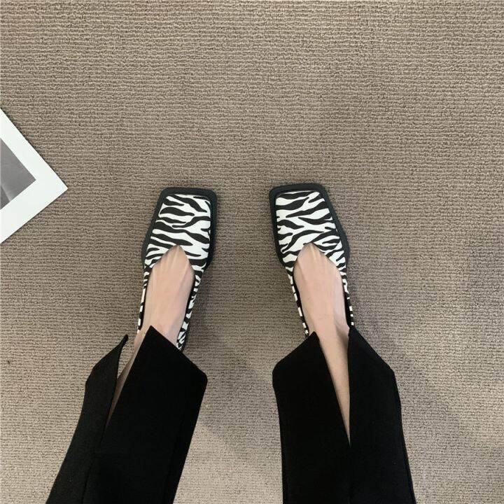 design-niche-low-heeled-shoes-french-retro-square-toe-shoes-loafers-2022-spring-shallow-mouth-beanie-shoes-for-women