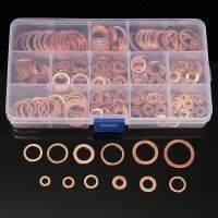 280/200/120/100Pcs Copper Sealing Solid Gasket Washer Sump Plug Oil For Boat Crush Flat Seal Ring Tool Hardware Accessories Nails Screws  Fasteners