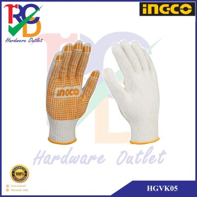 INGCO ถุงมือผ้ากันลื่น Cotton HGVK05 ( ไซส์ XL )