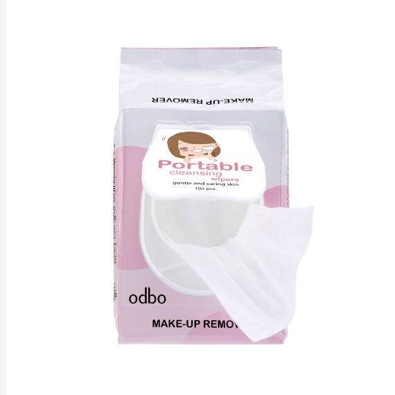 odbo-portable-cleansing-wipers-od1109-ทิชชู่-คลีนซิ่ง-เช็ดทำความสะอาด-เครื่องสำอาง-ผิวทุกประเภท-ที่ล้างเครื่องสําอางกันน้ำ