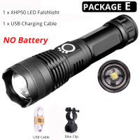 20000LM Most Powerful XHP50 LED Bicycle Flashlight USB Rechargeable USB Zoom Bike Light Torch 18650 26650 for outdoor Bike Light