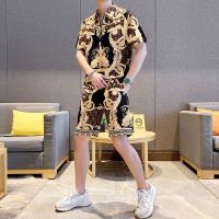 【hot seller】 suit mens summer short-sleeved tide brand Korean fashion collocation handsome two-piece sports new