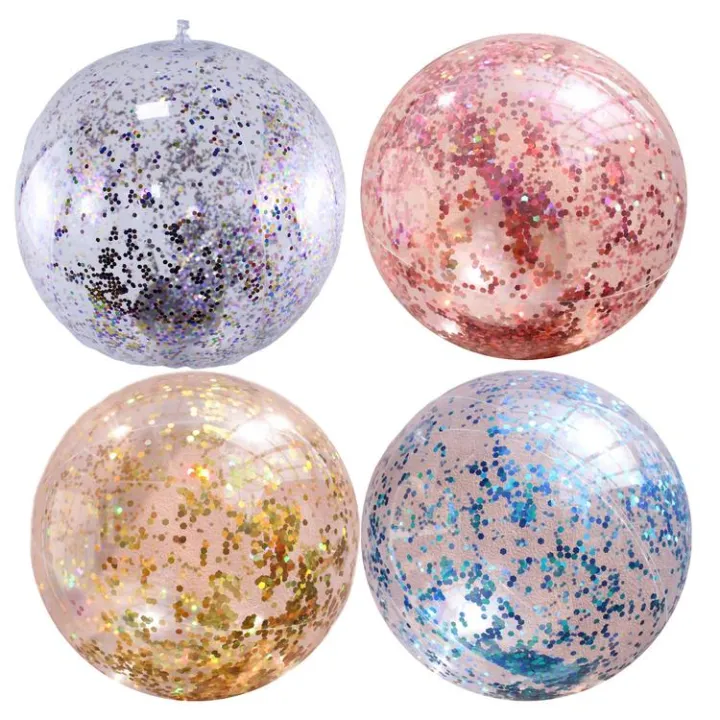 16-Inch Inflatable Beach Ball 16-Inch Inflatable Beach Balls Glitter ...