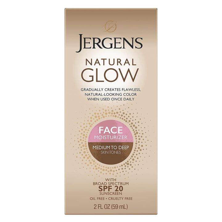 Jergens Natural Glow Self Tanner Face Moisturizer w SPF 20 Sunscreen