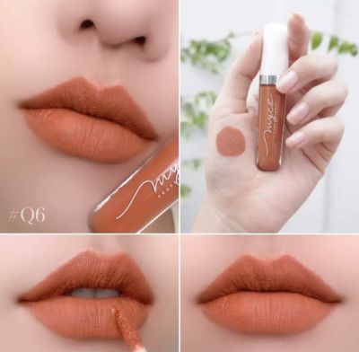 MYCA matte เบอร์ Q6 ไมก้า ลิปครีมเนื้อแมท สีส้มสด ทาแล้วหน้าสว่าง เนื้อลิปเบาสบาย เกลี่ยง่าย ไม่เลอะแมส ติดแน่นทนตลอดวัน