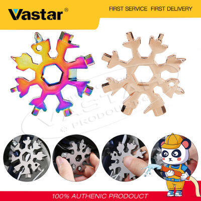 Vastar 18 In 1ประแจอเนกประสงค์Multiเกล็ดหิมะพวงกุญแจประแจเครื่องมือCampingเครื่องมือใช้ชีวิตรอดกลางแจ้งอุปกรณ์เสริมที่เปิดขวด (เพียง1 Wrenches)