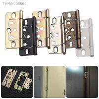 ❁ 2Pcs 3 Inch Iron Flush Door Hinges Large Cabinet Cupboard Furniture Hardware Accessories Cafe Spring Door Hinge 76 x 35 x 1.8mm