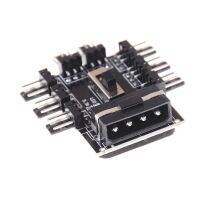 【☊HOT☊】 d7zaa4b 1ถึง8ทาง Splitter เครื่องทำความเย็นพัดลมฮับ3pin 12V เต้าเสียบไฟ Pcb อะแดปเตอร์2ระดับตัวควบคุมความเร็วคอมพิวเตอร์ส่วนบุคคล Ide Molex