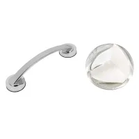 Suction Cup Style Handrail Handle Strong Sucker Installation Hand Grip Handrail with Corner Protector (12 Pack)