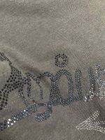 Women T-shirt Wild Casual T-shirt with Rhinestone Pattern