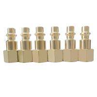 1PCS U20PF NPT 1/4 American Brass Air Compressor Pneumatic Tool Quick Plug Quick Connector.