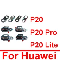 Huawei P20เลนส์กล้องถ่ายรูปสำหรับหลัง P20 Pro P20 Lite กระจกกล้องถ่ายรูปหลังภาพกรอบชิ้นส่วนอะไหล่เลนส์ป้องกันที่ยึดฝาครอบ