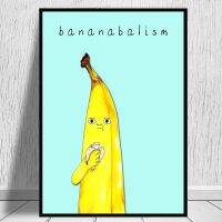 ตลกกล้วยกินกล้วย Bananabe Art โปสเตอร์ภาพวาดผ้าใบผลไม้น่ารัก Wall Art สำหรับห้องครัว Home Decor Cuadros