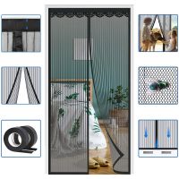 【LZ】 Custom Size Magnetic Mosquito Net Summer Anti Bug Fly Door Curtains Mesh Automatic Closing Door Screen Kitchen Door Curtain Net