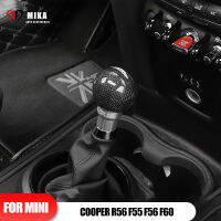 เปลี่ยนคาร์บอนไฟเบอร์แท้สำหรับ MINI COOPER R56 F55 F56 F60 ที่จับด้านในรถเกียร์ SHIFT KNOB COVER อุปกรณ์จัดแต่งทรงผม-glsunjugdd