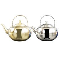 0.75/1/1.5/2L Stainless Steel Tea Pot and Coffee Drip Kettle Pot Teapot with Strainer Stainless Steel Kettle Hot Water for Baris