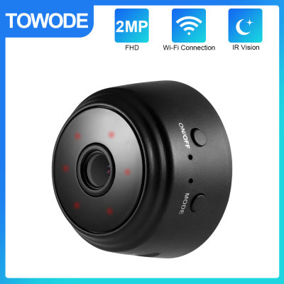TOWODE HD 1080P WIFI IP Camera Home Security Small Size IR Night Vision Motion Detect Alarm Portable Mini Surveillance Camera
