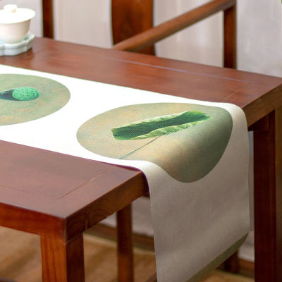 （HOT) ผ้าคาดโต๊ะน้ำชาแบบใหม่สไตล์จีนเรียบง่ายทันสมัยผ้าปูโต๊ะโต๊ะน้ำชาแบบยาวผ้าคาดน้ำชาสไตล์เซน