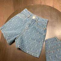 Time-Limited-Price NewYS แฟชั่น Celana Pendek Denim โลโก้ Jacquard พิมพ์เต็มรูปแบบต้นฉบับสำหรับผู้หญิงกางเกงขาสั้นสวยงามหรูหรามีสไตล์ออกแบบมาอย่างดีเสื้อผ้าผู้หญิงยอดนิยมเข้ากับทุกบุคลิก ???
