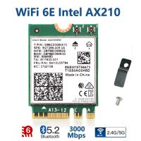 เดสก์ท็อป Wi-Fi 6 Intel AX210 PCIe WiFi อะแดปเตอร์บลูทูธ5.2 3000Mbps 2.4G 5G 6G 802.11ax AX210NGW Wifi ไร้สาย6E การ์ด