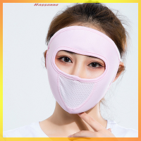 Hassanne ฤดูร้อนน้ำแข็งผ้าไหมหน้าปกปกปิดเต็มฤดูร้อน Sun ultra UV Protection บาง