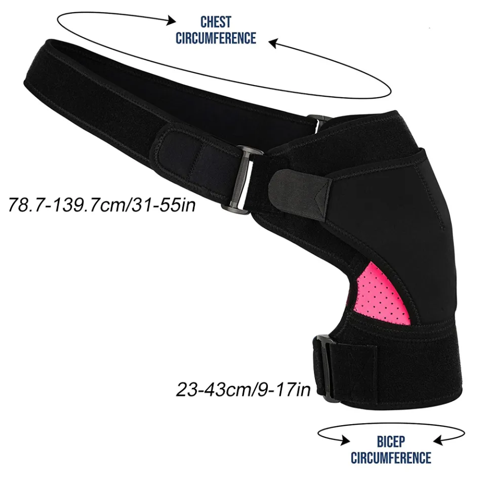 Left/Right Shoulder Brace with Pressure Pad Neoprene Shoulder Support  Shoulder Pain Ice Pack Shoulder Compression Sleeve
