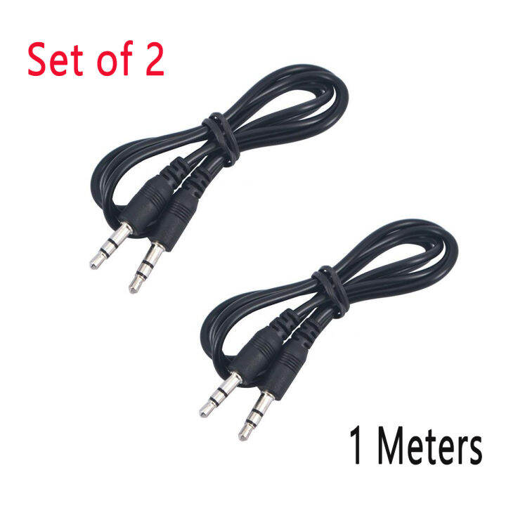 2Pcs 3.5mm 50cm,1M,3M,5Meters Jack Audio Cable Male To Male Car Stereo