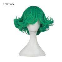 ccutoo One Punch Man Senritsu no Tatsumaki 12 quot; Green Curly Short Styled Synthetic Hair For Female 39;s Party Cosplay Wigs