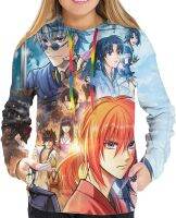 HARIBHAKT Anime Kenshin Rurouni Female Hoodie Comfort Sweatshirt Pullover Hooded With Pockets