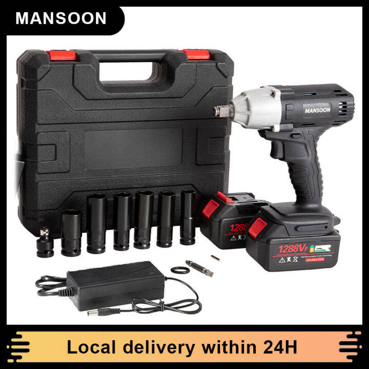 MANSOON 2 IN1 Cordless Impact Wrench High Torque Battery Wrench