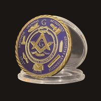 QSR STORE 1PC Freemasonry Brotherhood Gold Commemorative Coin