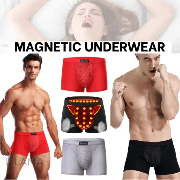 3pcs Magnetic Therapy Energetic Men Panties, Men Enlargement Underwear  Breathable Boxer Briefs Health Care Pant