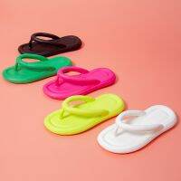 Summer Candy Colors Flip Flops Beach 2023 New Soft Bottom Flat Slippers Women Men Outdoor Comfy Non Slip Flat Slide Sandals Ship House Slippers