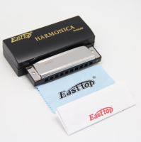 EASTTOP 10 hole blues diatonic harmonica key of C for beginnergift