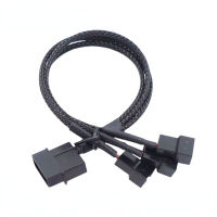 12โวลต์27เซนติเมตร4pin IDE Molex เพื่อ4-Port 3pin 4Pin คูลเลอร์พัดลมระบายความร้อน S Plitter สายไฟสำหรับคอมพิวเตอร์พัดลมเคเบิ้ล S Plitter สายไฟ