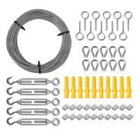 High Guality Cord Kit String Stainless Rope Tent Suspension Wire Steel Kit Cable Sun Installation 30M Turnbuckle for Shade Lights