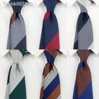 ♈❄ New Classic Striped Ties for Men 8CM Wide Silk Necktie Grey Mens Wedding Tie Business Neckties Suit Accessories Wholesale A148