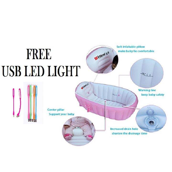 Inflate Baby Bath tub seat mini swimming pool Lazada PH