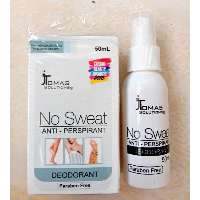 J Tomas Solutions No Sweat Antiperspirant deodorant Lazada PH