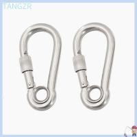 TANGZR 2 PCS 304สแตนเลสสตีล คลิป carabiner 3.96นิ้วค่ะ M10 ตะขอสแนปสปริง ทนทานสำหรับงานหนัก พื้นผิวสว่างสดใส คลิปตะขอเกี่ยว เปลญวน, ชิงช้า