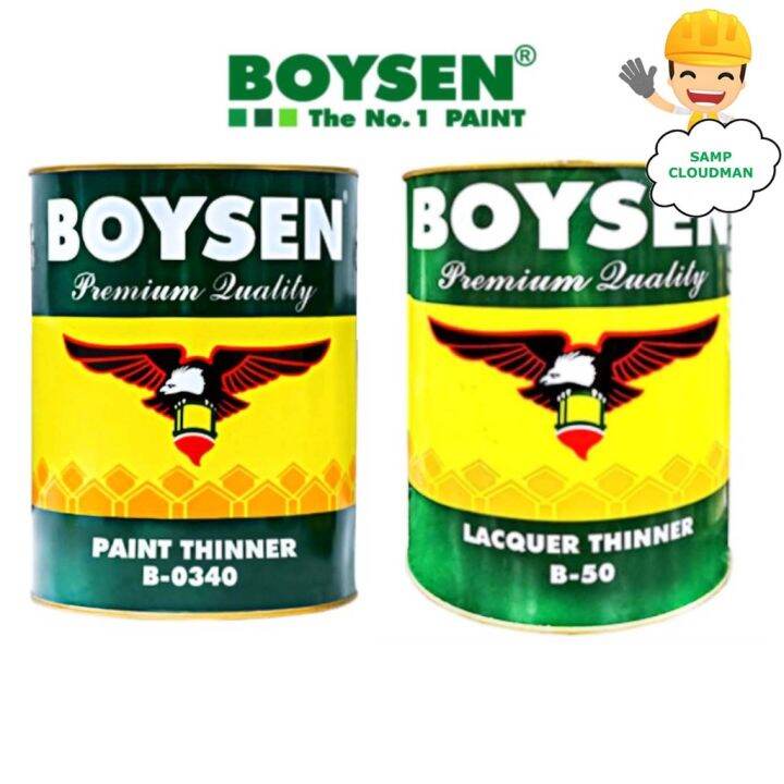Boysen Lacquer Thinner B50 or Paint Thinner 0340 Gallon Size 4 Liters