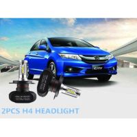 2Pc H4ไฟหน้ารถมอเตอร์ไซค์แบบ LED หลอดไฟชุดไฟสูงสำหรับ HONDA CITY 14-18