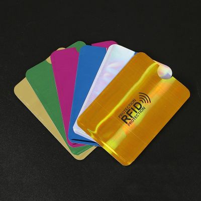 【CW】 7Pcs Anti Rfid Wallet Blocking Reader Lock Bank Card Holder Id Protection Metal Credit NFC