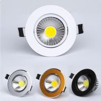 3W 5W 7W 9W 12W 15W 18W ไฟดาวน์ไลท์ Led หลอดไฟ Led โคมไฟติดเพดานหรี่แสงได้ในร่มไฟสปอตไลต์ COB ไฟเพดานสุดยอด