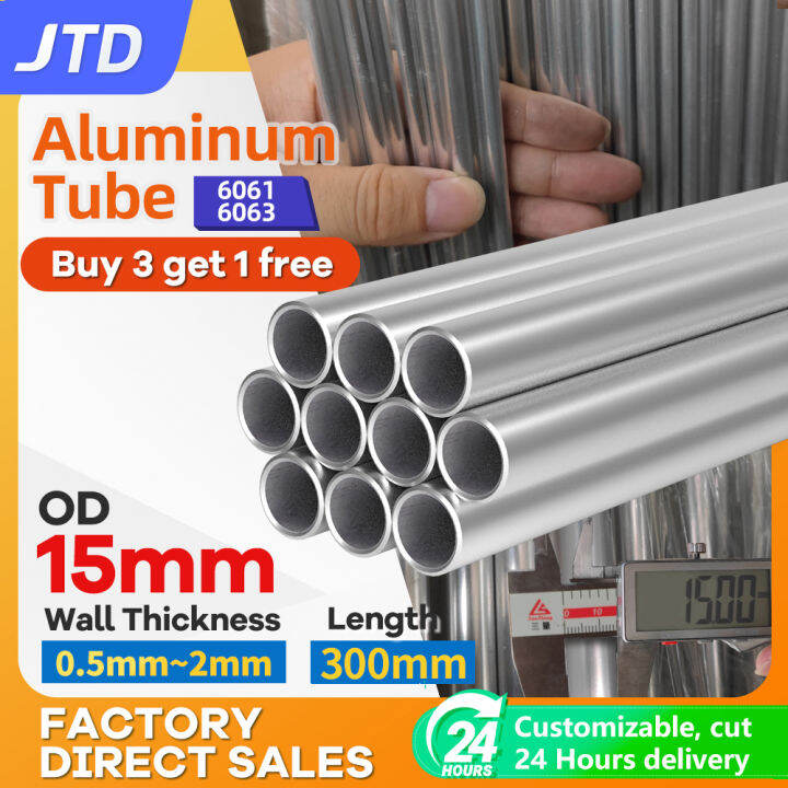 [JTD] 300mm x 6063 Aluminium OD 15mm Alloy wall thickness 0.25 0.3 0.4