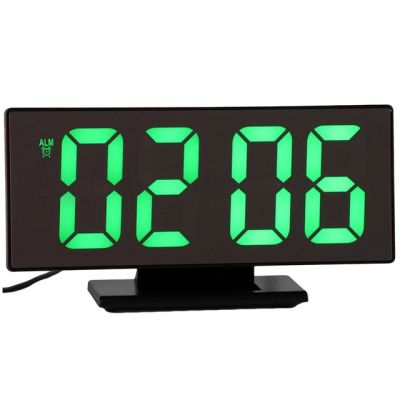 【Worth-Buy】 นาฬิกากระจกมองนาฬิกาปลุก Led ดิจิตัล6สีแสดงเวลาแบบมัลติฟังก์ชั่ Led Deskreloj Despertador